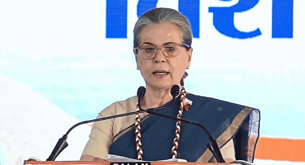 ‘Democracy in danger, conspiracy being hatched to change Constitution’: Congress leader Sonia Gandhi | India News